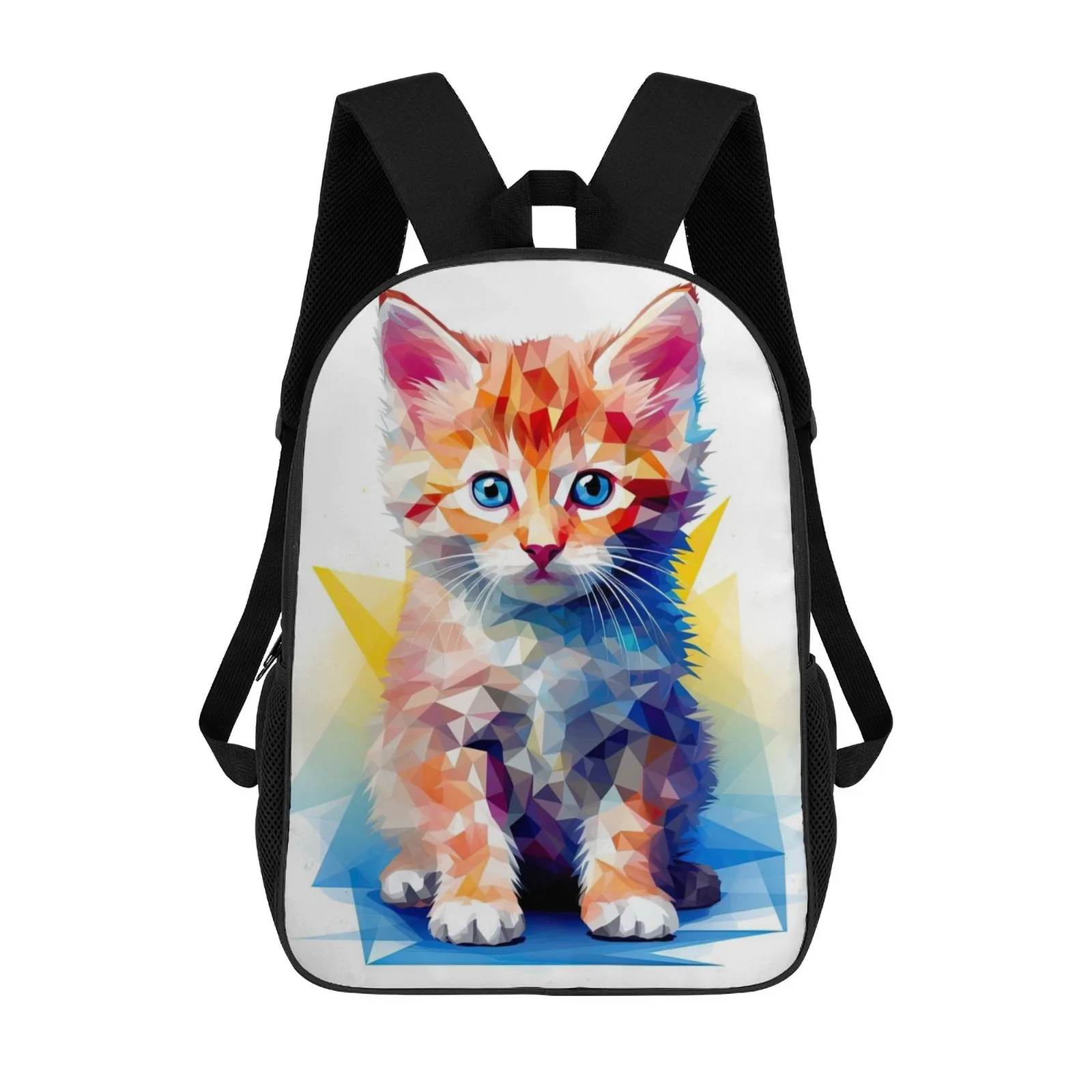 

Cute Funny Cat Abstract 17 Inch School Backpack Mochila Mochilas Bolso Mochilas De Hombre School Bag Tags for Kids Bolsa Bag Moc