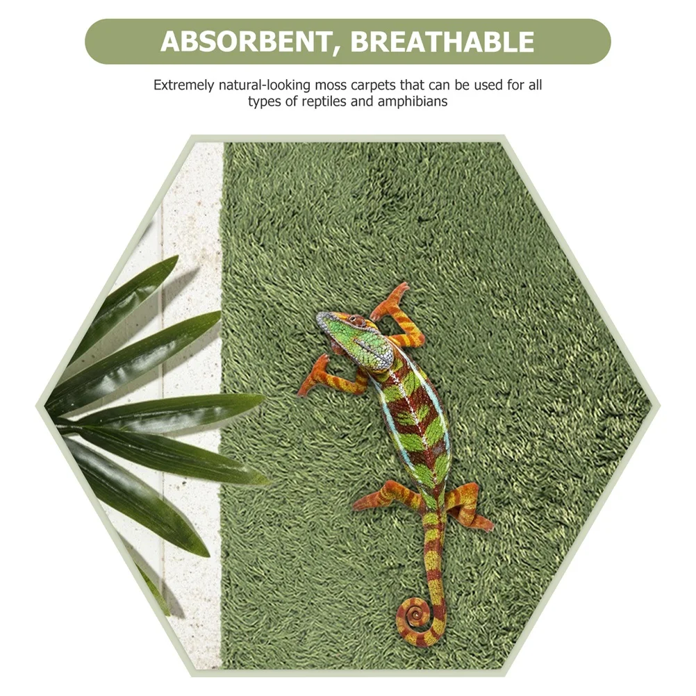 

Premium Fake For Reptiles Cotton Pet Terrarium Liner Reptile Mat Reusable Crawl Pets Household Reptile Carpet Carpet Fake Moss