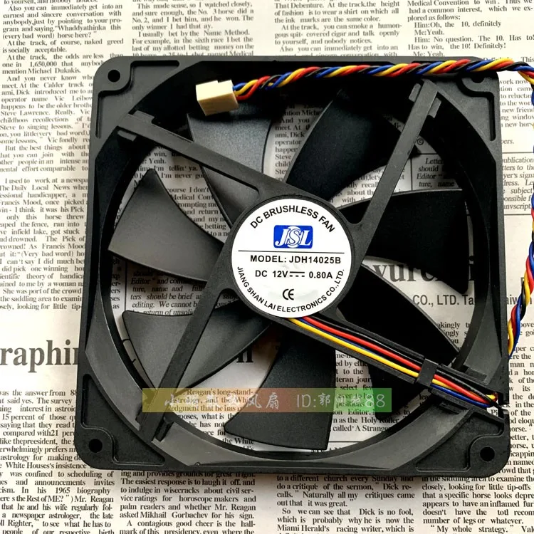 

ORIGINAL JSL 14CM 12V 0.80A JDH14025B 4WIRES PWM CASE FAN