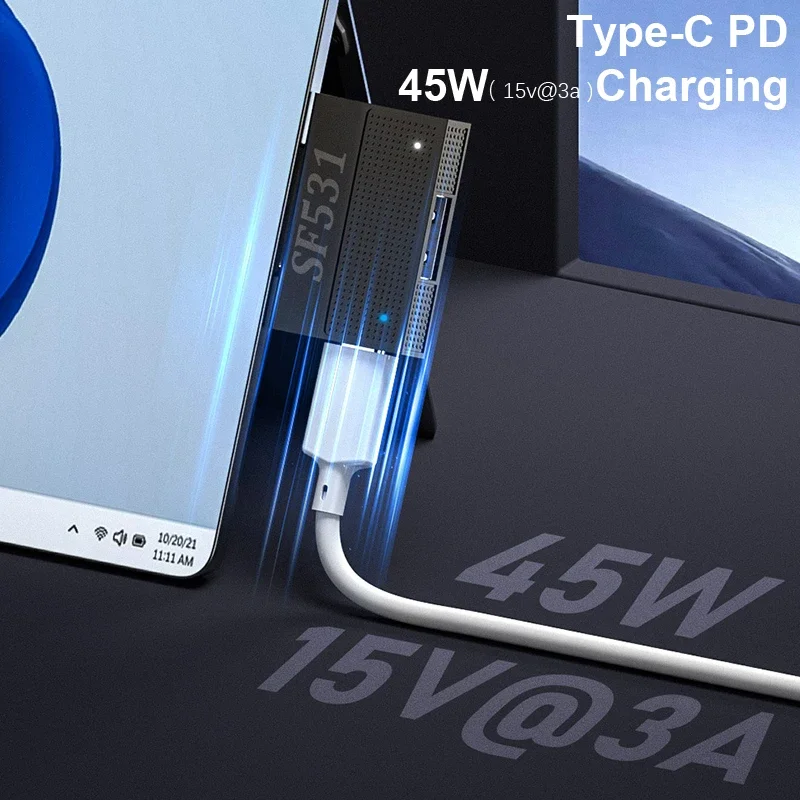 Microsoft 45W PD magnetischer Schnellladeadapter für Surface Pro X/Go Book Multi-Device Power Hub