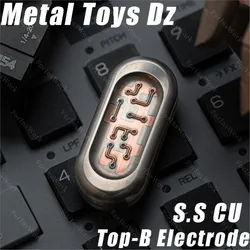Metal Toys Dz Top B Electrode S.S Cu Push Slider Stress Relief Toys Metal Fidget Office Desk Gadgets