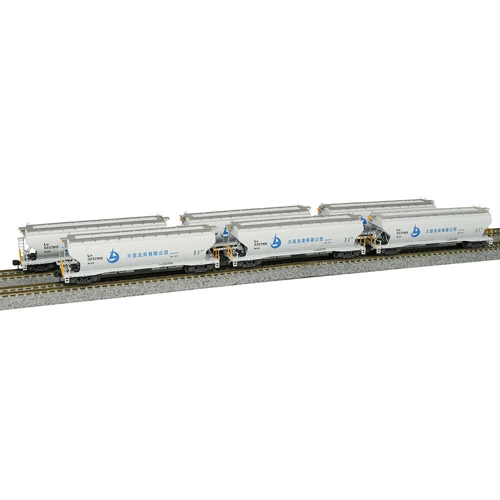 N Scale 1/160 Train Model L18 Grain Car Truck Compartment 6 Section Set Two Colors Optional Rail Car Toy