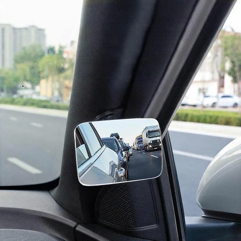 Auto A-Säulen-Totwinkel-Spiegel Innenraum Weitwinkel-Zusatzspiegel Rückspiegel für Sicherheit beim Spurwechsel – Detail 2