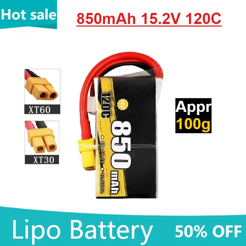 

High Magnification 850mAh 4S 22.2V 120C LiPo Battery for RC Helicopter Quadcopter FPV Racing Drone Parts