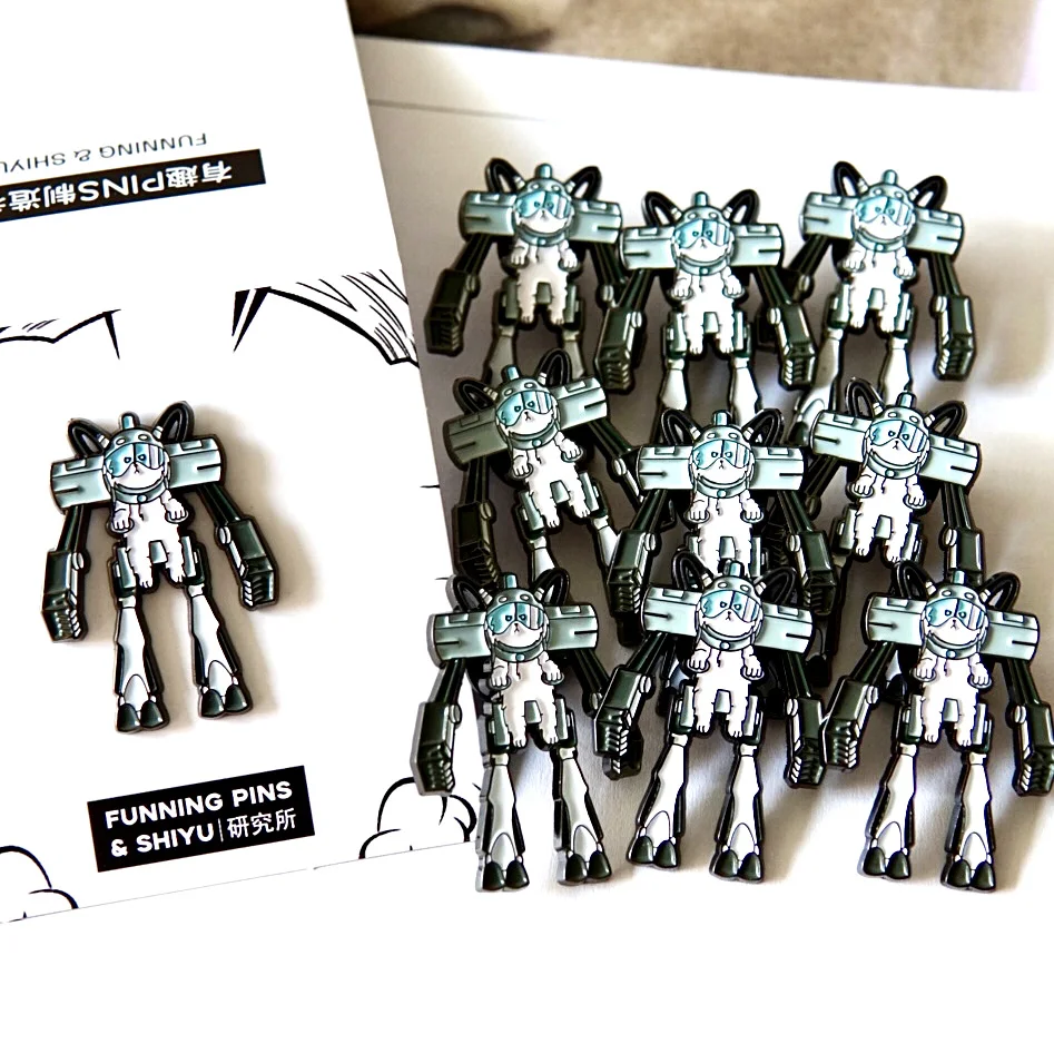 Snuffle-Enamel دبوس روبوت الكلب شارة الأمريكية الكبار الرسوم المتحركة الخيال العلمي المسرحية الهزلية المجوهرات الطرفية #2
