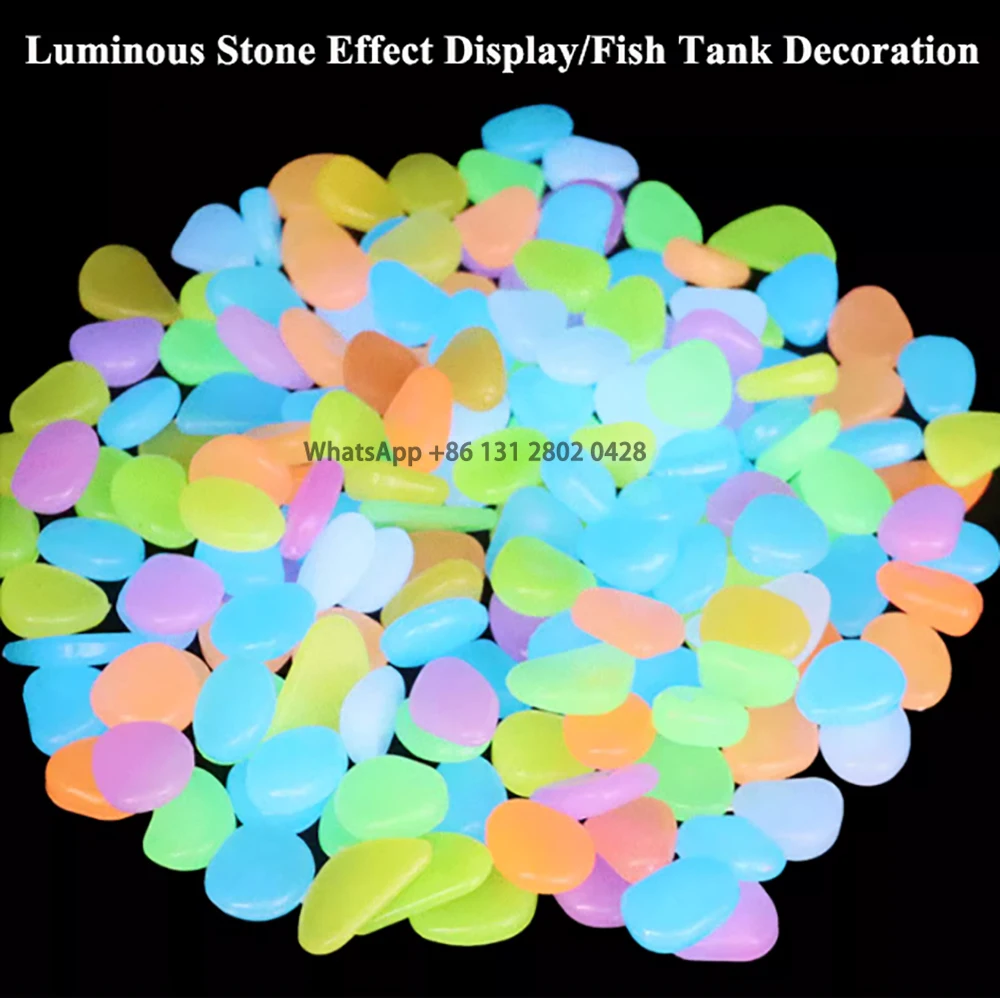 Glow in the Dark Garden Pebbles For Sidewalk Garden Terrace Lawn Garden Patio Fish Tank Aquarium Decoration Glow Stone