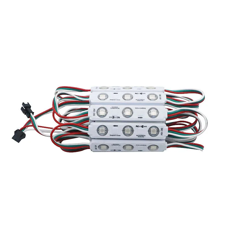 Módulo de LED WS2811 UCS1903 3LED SMD5050 DC12V Jardim Luz LED RGB Digitais À Prova D' Água LED Pixel Módulo String Luz preto/ branco
