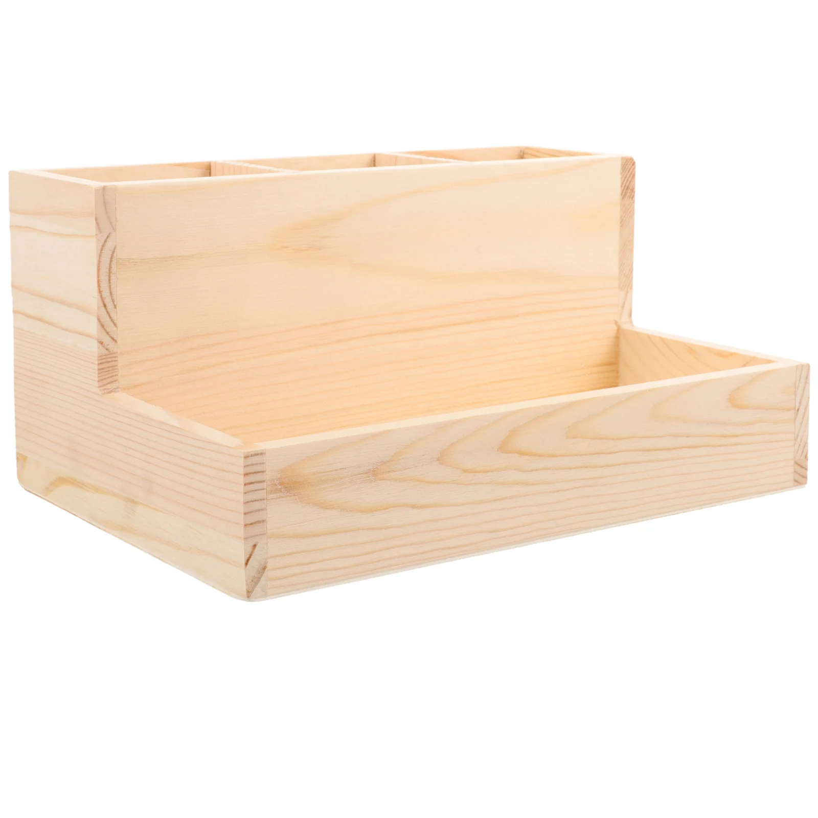 منظم مكياج خشبي، صندوق تخزين أدوات الأظافر الصغيرة لحامل فرشاة الغرور، منظم تخزين الحمام