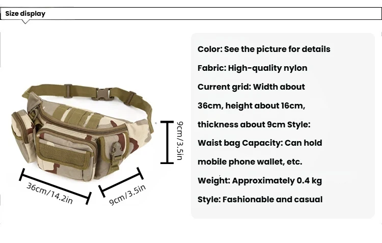 Nieuwe multifunctionele onzichtbare heupbevestigingstas voor heren Sportopslag Heuptas Outdoor gereedschapsset