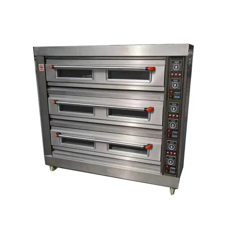 High Efficiency Gas Deck Oven Maximum Output Commercial Oven Perfect for Central Kitchen and Restaurant Stainless Steel Built