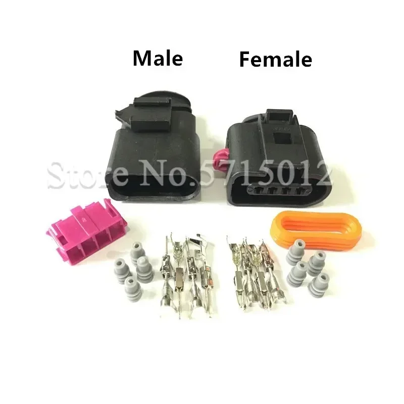 4 Hole 1J0973804 1J0973704 1.5mm Automotive Intake Pressure Sensor Plug Wiper Motor Socket