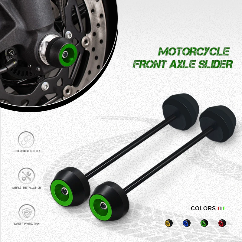 

For ninja650 ninja1000 ninja1000sx Z1000 Z1000SX Moto Front Axle Fork Wheel Crash Sliders Protection Cap NINJA650 NINJA1000