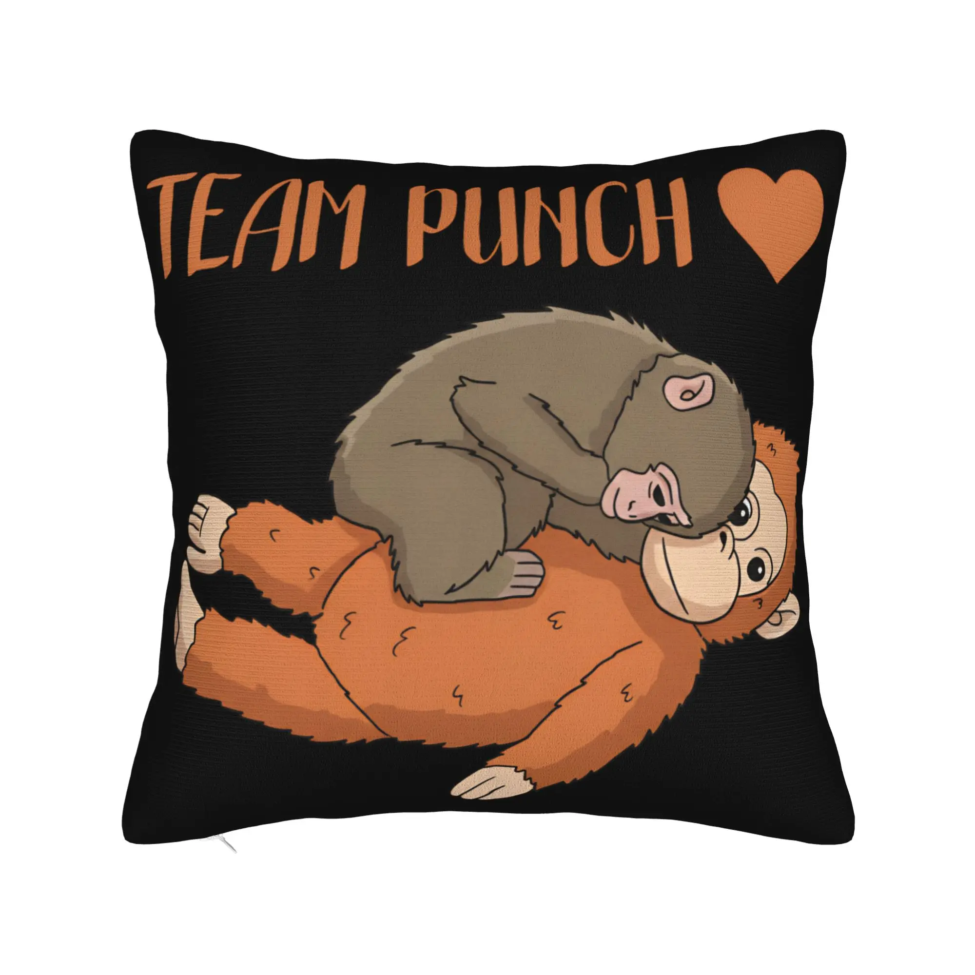 Baby Monkey Punch Cute Monkey Punch Pillow Cover  Comfy Cushion Cover Cute Funny Pillow Case For Wedding Party Home Decor