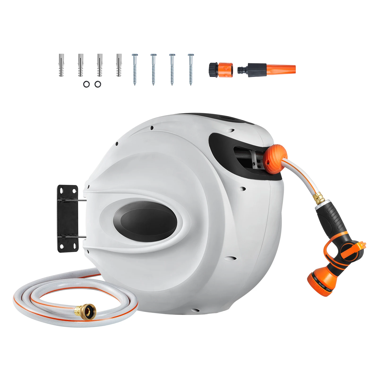 بكرة خرطوم قابلة للسحب، بكرة خرطوم المياه، مثبتة على الحائط