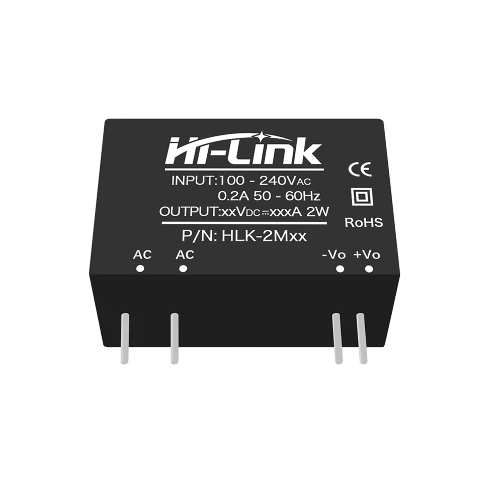 Free Ship Hi-Link Original 3000Vac Isolated 24V 2W 100~240Vac AC-DC Power Supply Module HLK-2M24