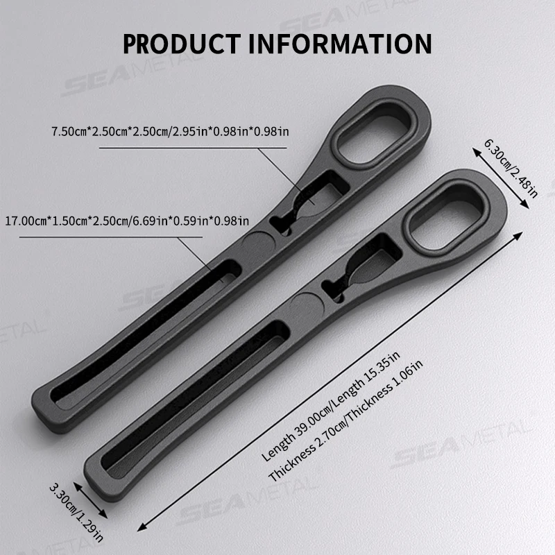 SEAMETAL-tira de relleno de huecos de asiento de coche, bloqueador de caída, 2 piezas, consola central, lateral, elástico