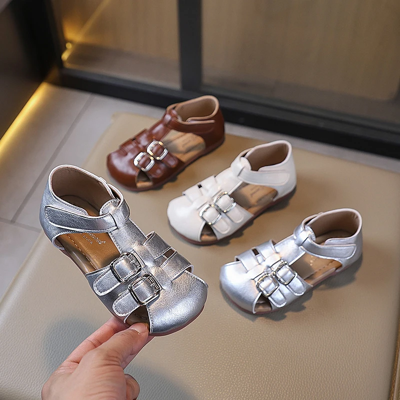 

Toddler Sandals 2025 Summer Baby Beach Shoes Newborn First Walkers Infant Sandals Baby Boy Girl Sport Close-toed Sandals 23-34
