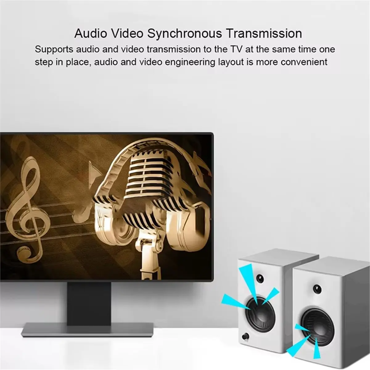 4K -Compatible Video Audio Transmitter Receiver Extender 50M 5.8G Wireless TV Display Dongle for Monitor TV PC