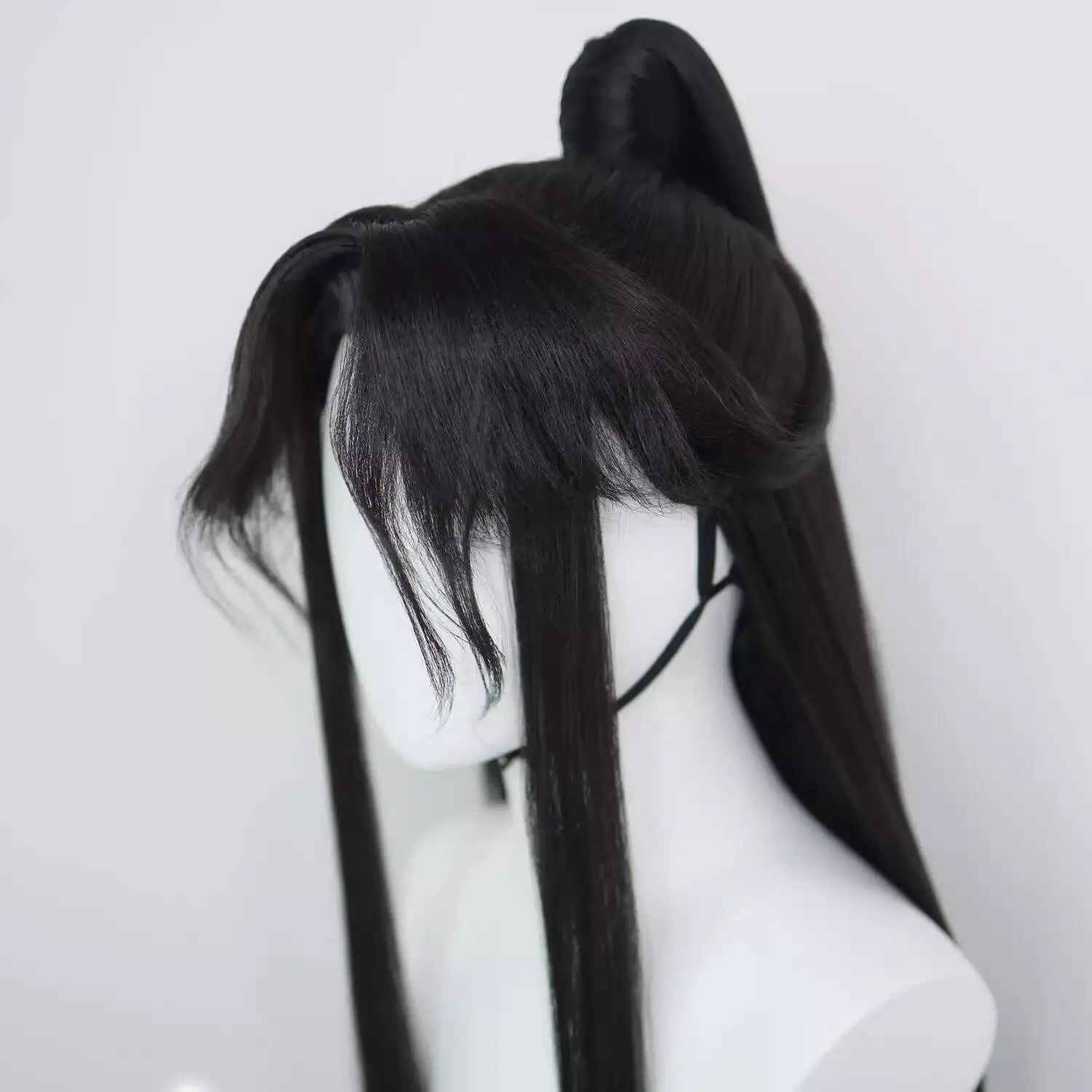 Stile antico Comico Hanfu Montaggio superficiale Modellazione Cos Parrucca Chu Wanning Mu Ziqi Xie Lian Copertura parrucca Coplay Halloween