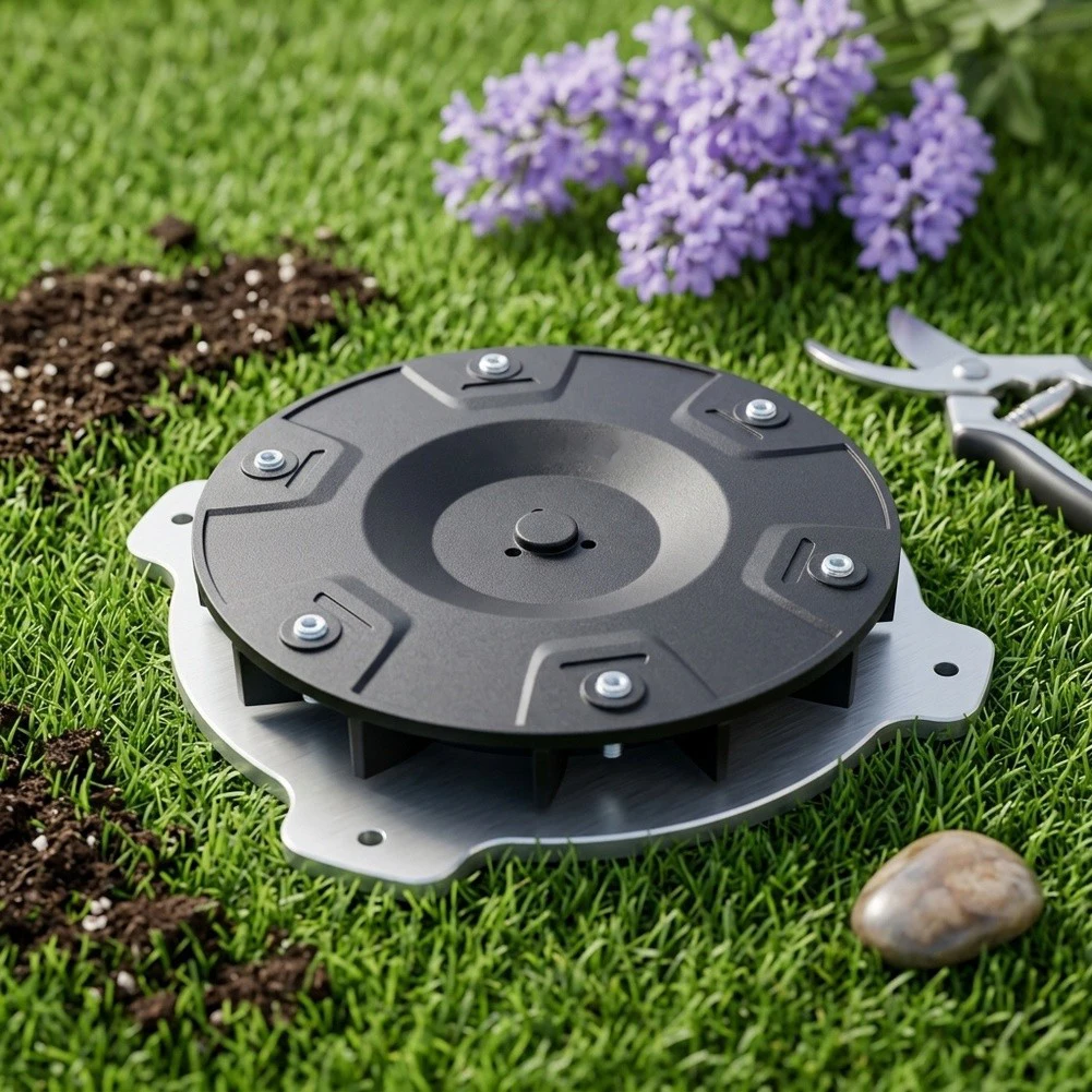 For TerraMow V600 V1000 Rotary Mower Part Robot Mower Disc For Spring Mowing Black Enhanced Cutting Efficiency