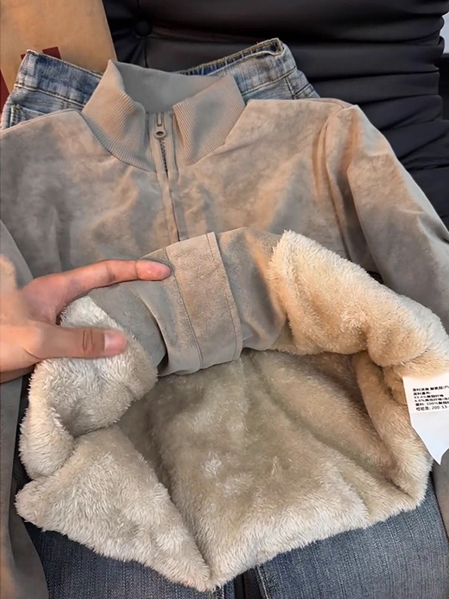 

Retro American Dyed PU Leather Jaet Cotton Jaet Men Winter Fce Thi Warm Cotton Coat Stand Collar ort Baseball Outfit