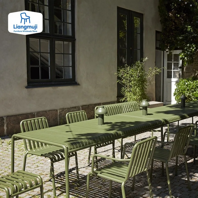 

Modern Simple Leisure Courtyard Outdoor Tables and Chairs Milk Tea Shop Cafe Wrought Iron Color Outdoor Tables and Beach Chairs