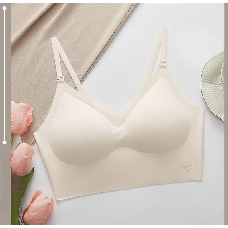 Lingerie a forma di U non con anello in acciaio Il piccolo petto sembra più grande lingerie da donna senza cuciture, lingerie comoda e traspirante