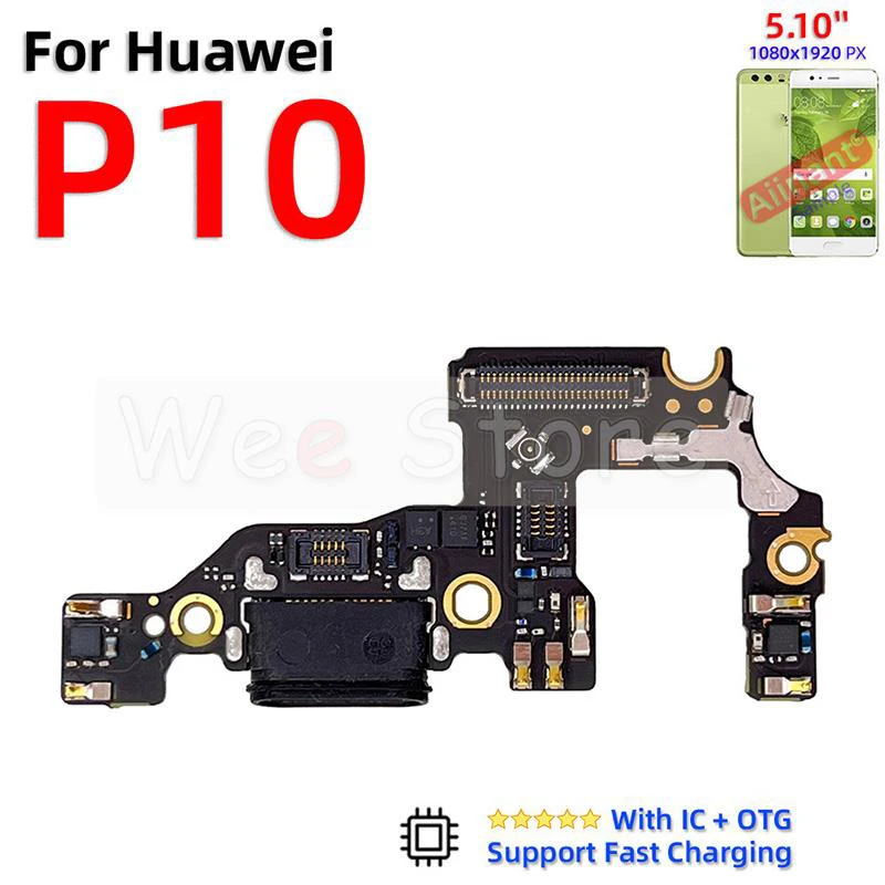 AiinAnt Charger Dock Connector Port Fast Charging Board Flex Cable For Huawei P8 P9 P10 Lite Plus 2016 2017 Phone Parts