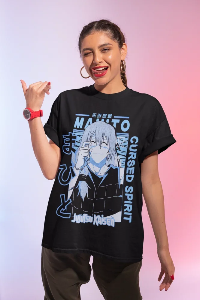 Jujutsu Kaisen Mahito Curse Anime Manga Short Sleeve T-shirt Soft Tee