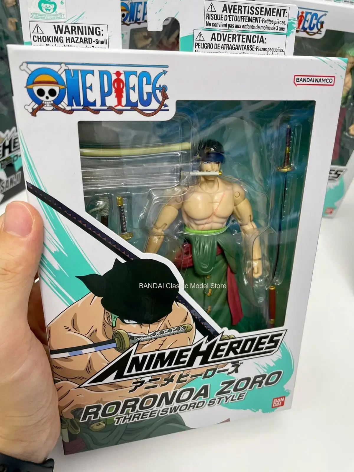 Original Bandai One Piece Luffy Roronoa Zoro Franky Chopper Action