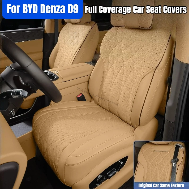 For BYD Denza D9 2026 2nd Full Coverage Car Seat Covers Non-Slip Seat Cushion Protector Pad Interior Breathable Hole Seat Mat