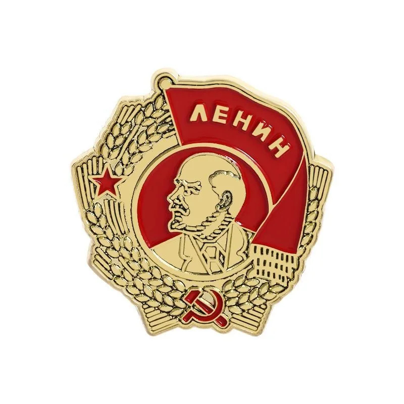 Écusson de Lénine, emblème de la grande personnalité de l'ancienne Union Soviétique, broche géante, épingle de revers de politicien, bijou de célébrité, décoration