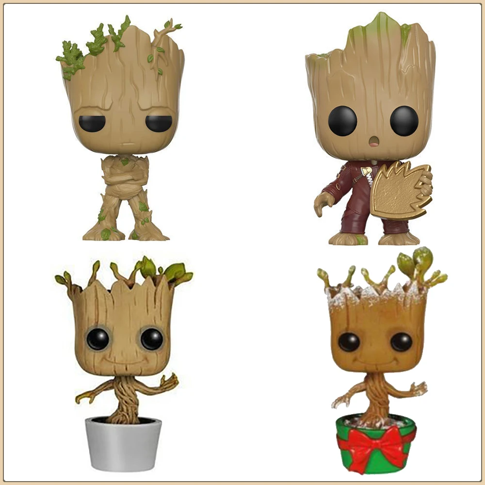 

FUNKO Pop Guardians of The Galaxy Groot Action Figures Cute Q Version Movie Peripheral Desktop Ornament Decoration Boy Girl Gift