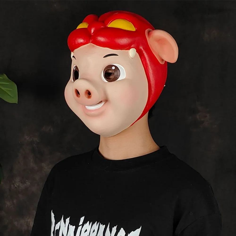 Schweinemaske Halloween Tier-Cosplay-Maske | Maskerade-Party Kostümzubehör Requisiten – Detail 9