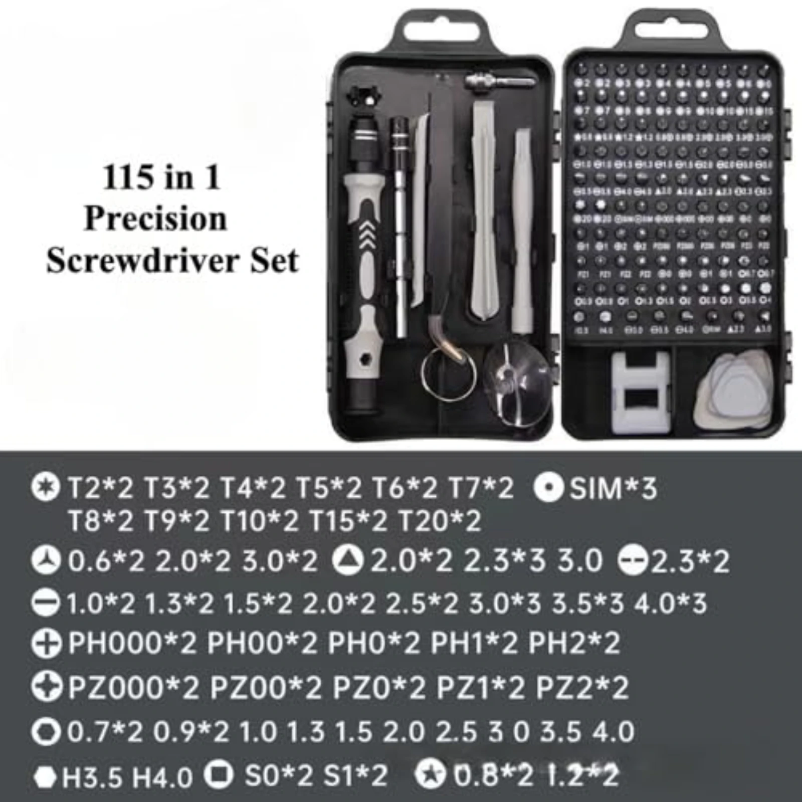 

115-In-1 Precision Screwdriver Set, Mini Professional Magnetic Repair Tool Kit, Suitable for Phone,Computer,Watch,Laptop,Macbook
