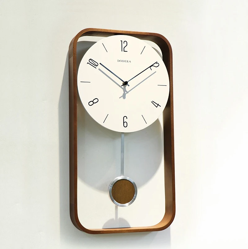 Wood Vintage Wall Clocks Modern Living Room with Pendulum Luxury Large Watches Wall Clock Modern Design Home Decor Gift Ideas