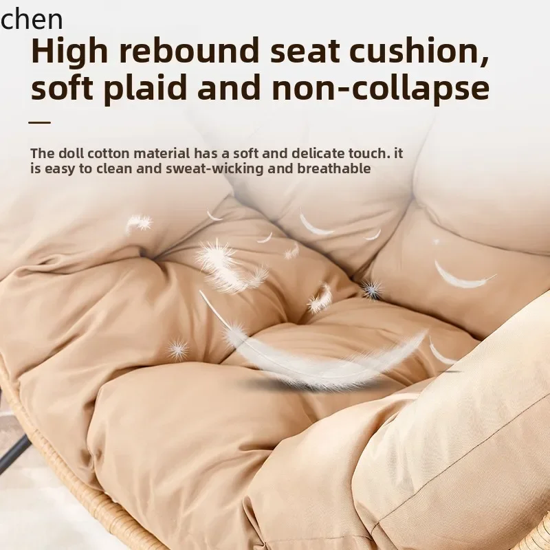 H5.25 recliner balcony rattan chair reclining back chair bedroom single sofa tea table chair combination