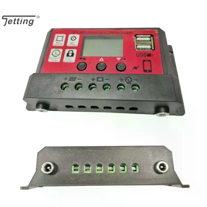 10/20/30A PWM Solar Charge And Discharge Controller LCD Display Dual USB Auto Solar Cell Panel Charger Regulator