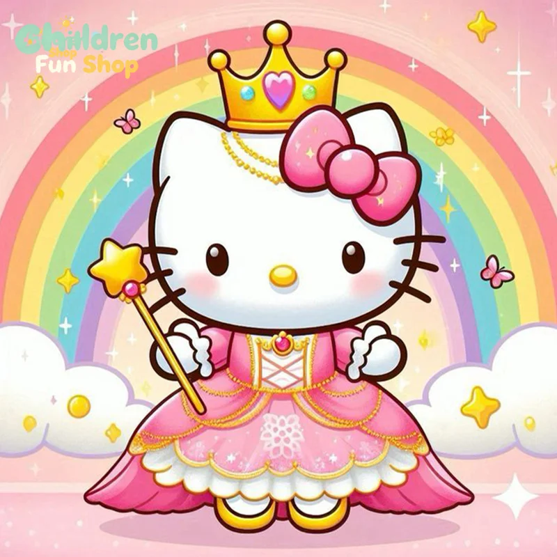 VIVID GEM 5D DIY Diamond Painting Hello Kitty Sanrio Cartoon 9 Styles Mosaic Art Kit Handcraft Home Wall Decor Gift For AdultN
