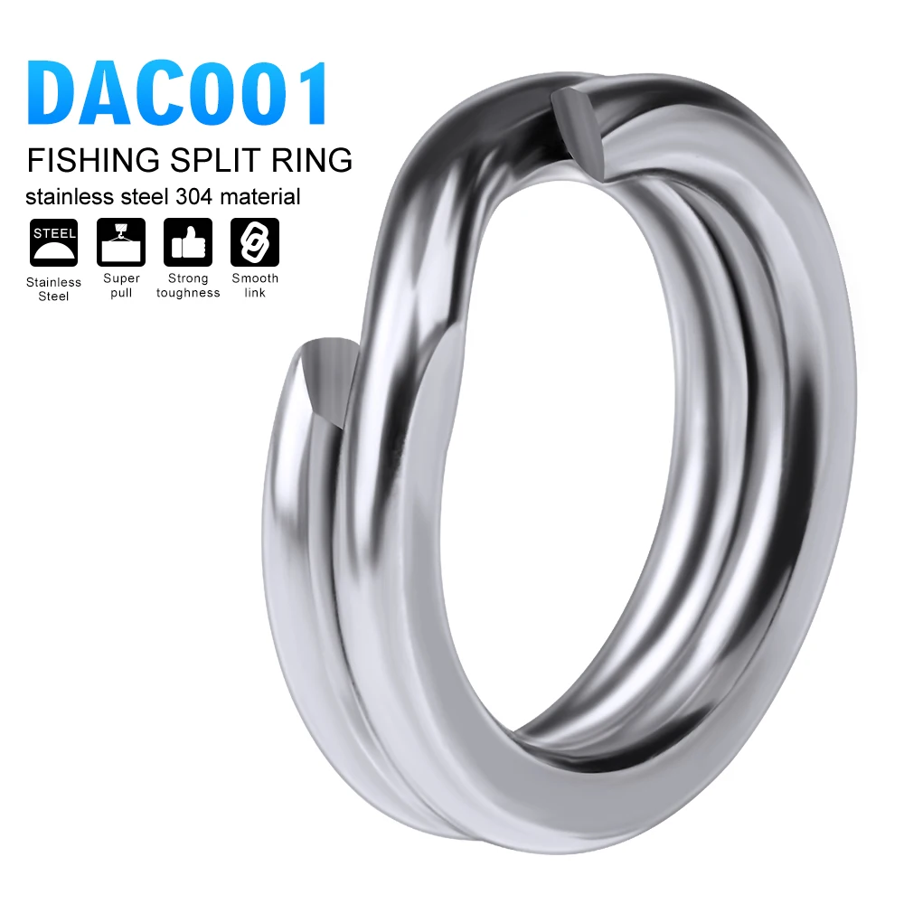 PROBEROS 200pcs 0#-12# Stainless Steel Fishing Split Rings Smooth Link Saltwater Freshwater Fishing Tackle Accessories Wholesale