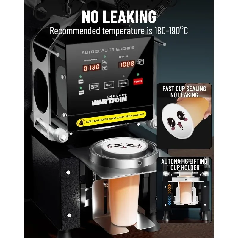 Sluitmachine Volautomatische Cup Sealmachine Digitale Controle Lcd-Paneel Cup Sluitmachine