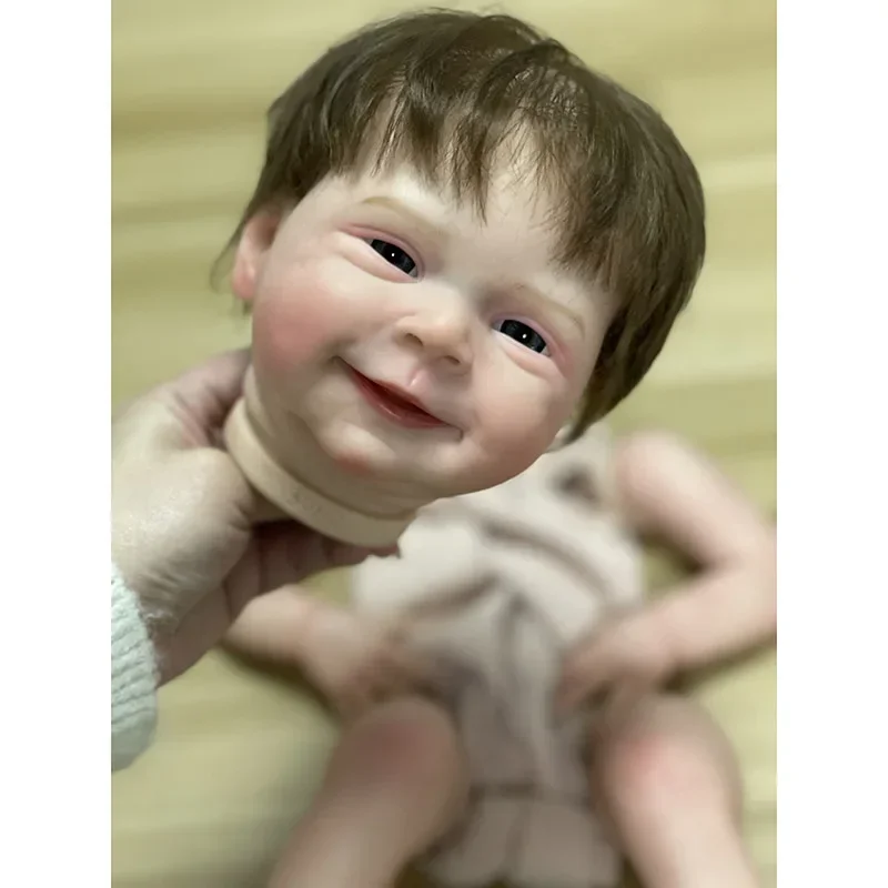 Kit Muñeca da 20 pollici Reborn Sebastian con piantagione di capelli Sorriso carino Baby Pelle 3D realistica Venis