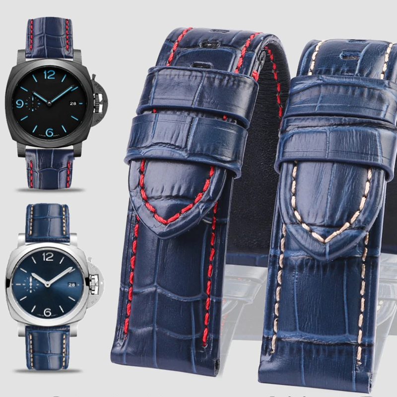 

Ремешок ручной работы из натуральной кожи для мужских часов Panerai 22 мм 24 мм