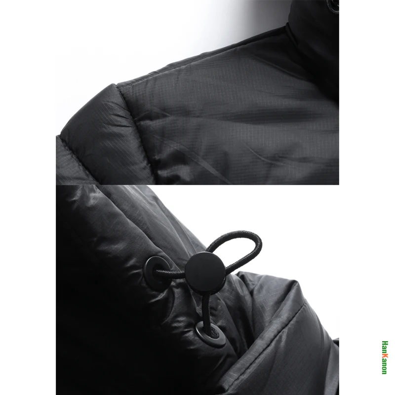 معطف بغطاء للرأس من القطن سميك للجنسين مع حشوة قطنية ضلع الشواء من الجرافين، مقاوم للرياح ومقاوم للماء للتخييم في الهواء الطلق