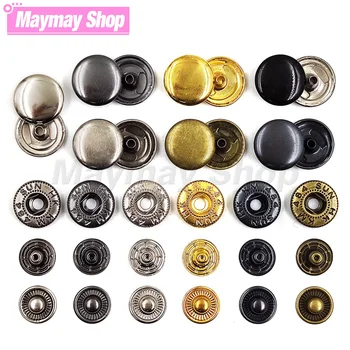 50 set 655/633/831 bottoni automatici bottoni automatici in metallo bottoni a pressione bottoni per cucire per vestiti fai da te borse per indumenti scarpe lavorazione della pelle
