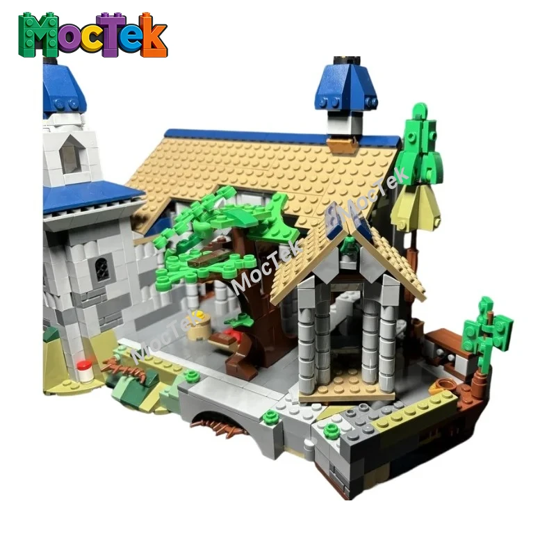 

31120 Средневековый замок, модифицированный в стиле Ривенделла, набор MOC-блоков, мини-фэнтезийный эльфийский архитектурный комплект