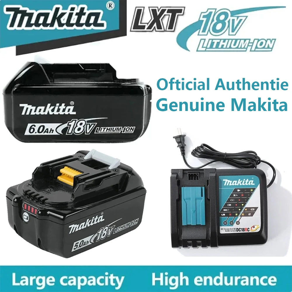 

100% Original Makita 6Ah/5Ah/3Ah for Makita 18V Battery BL1830B BL1850B BL1850 BL1840 BL1860 BL1815 Replacement Lithium Battery