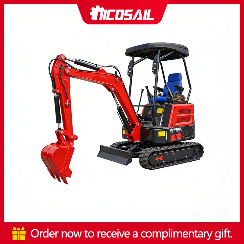 

Mini excavator, 2.0-ton small excavator, optional cab, construction excavator