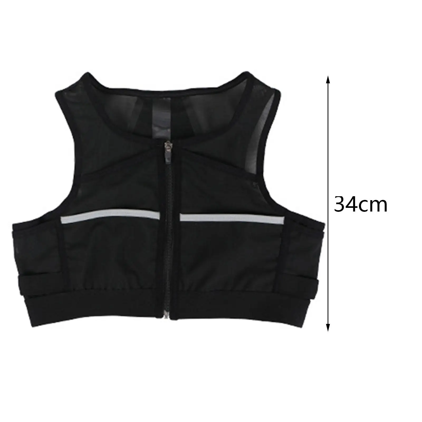 Running Vest Bag Phone Holder Chest Pack Reflective Rucksack Sports Bag Breathable for Jogging Cycling Workout Motorcycling