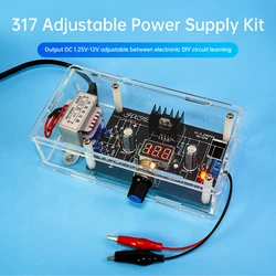 LM317 Adjustable Voltage Power Supply DIY Kit 110V 220V to 1.25V-12.5V Step-down Power Supply Module PCB Board Electronic Weld